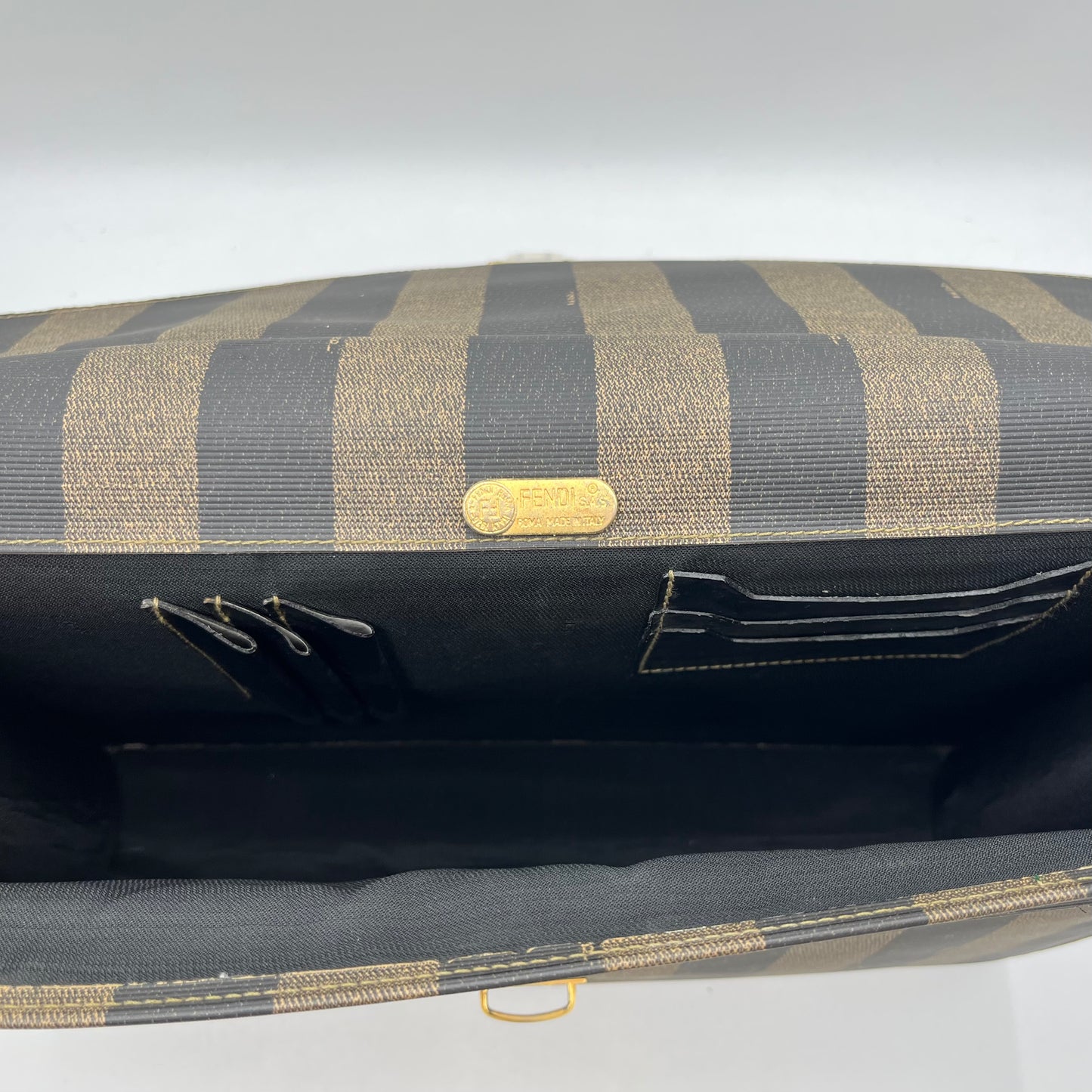 Fendi Vintage Pequin Briefcase