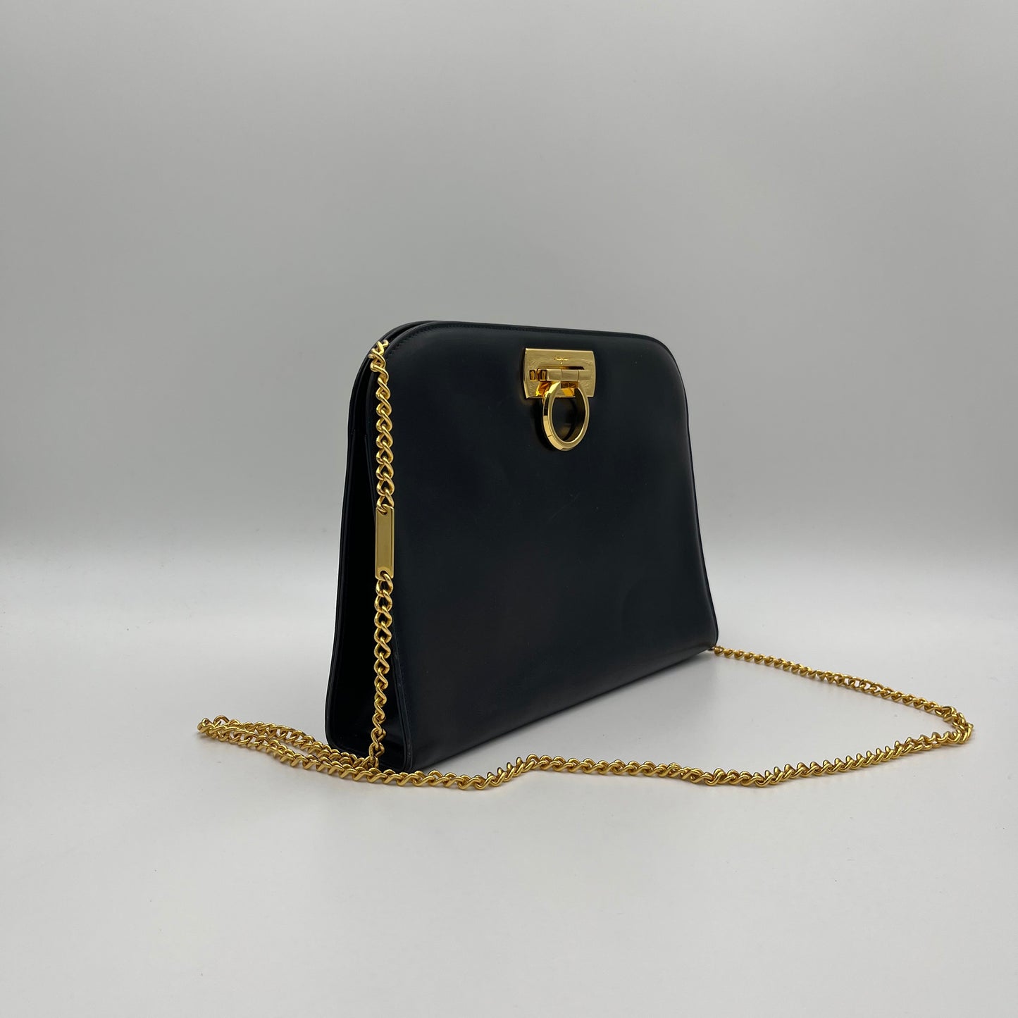 Salvatore Ferragamo Gancini Leather Chain Bag