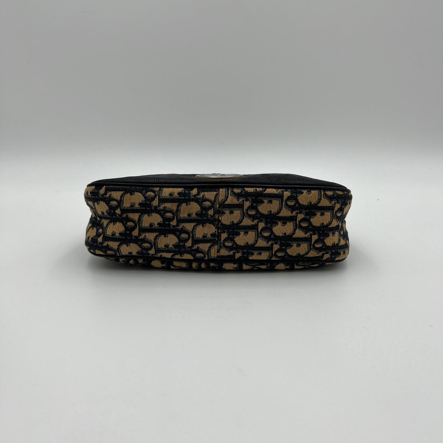 Christian Dior Blue Oblique Canvas CD Logo Pochette