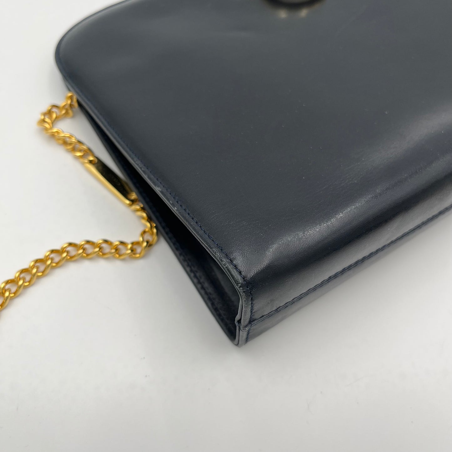 Salvatore Ferragamo Gancini Leather Chain Bag