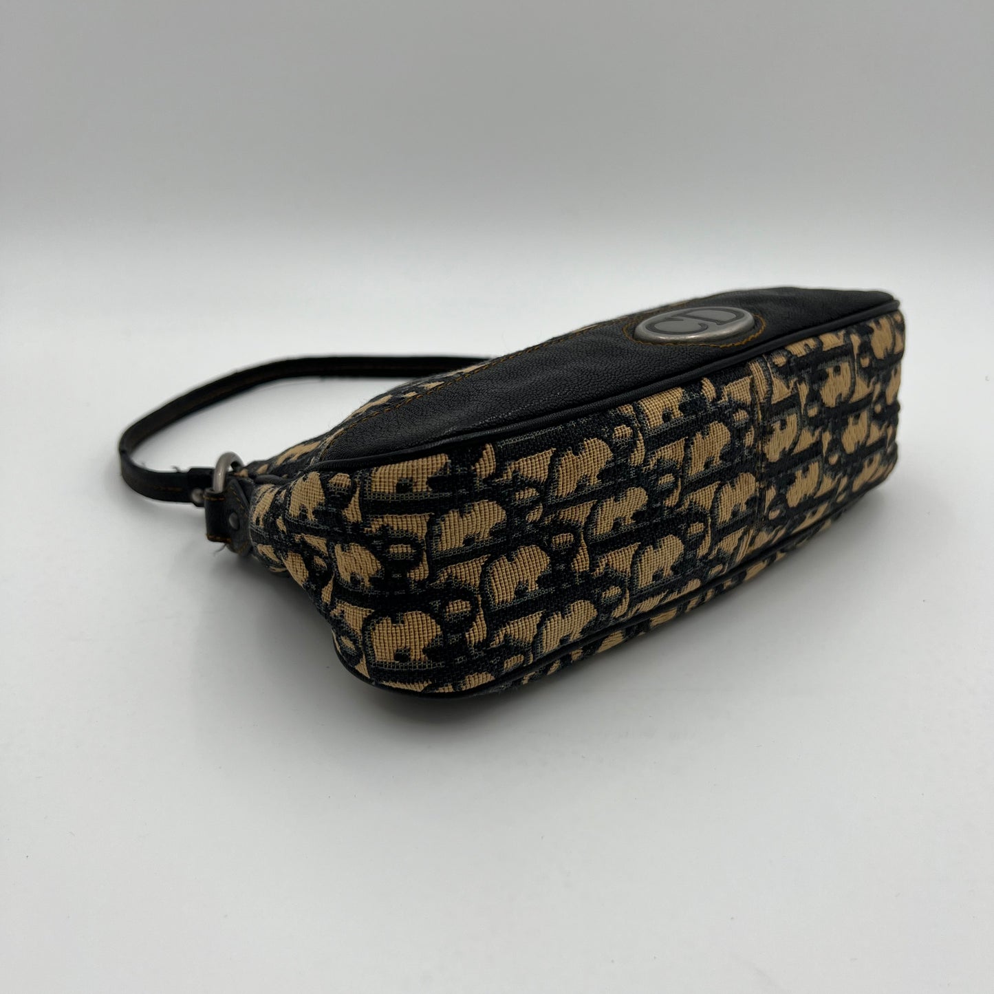 Christian Dior Blue Oblique Canvas CD Logo Pochette