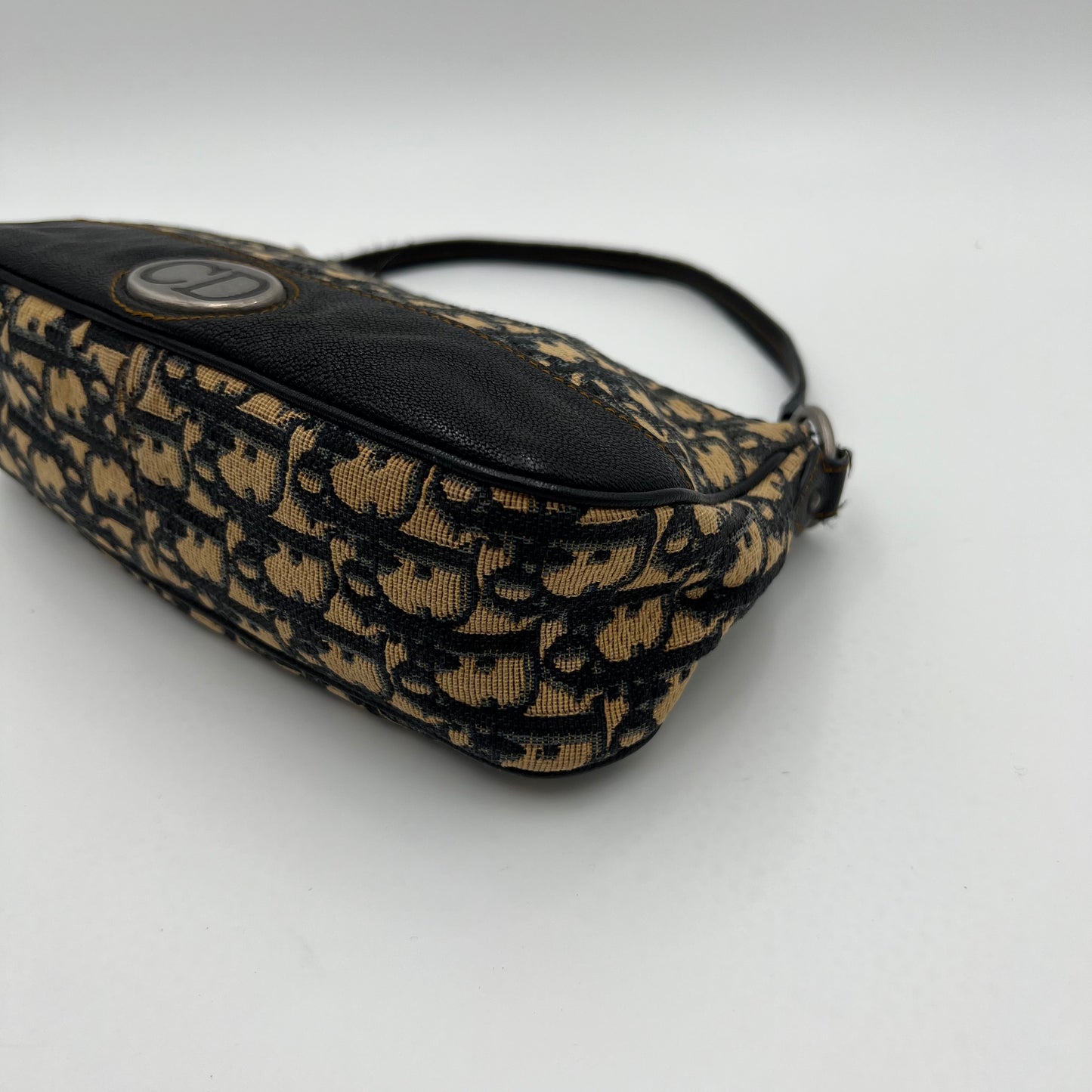 Christian Dior Blue Oblique Canvas CD Logo Pochette
