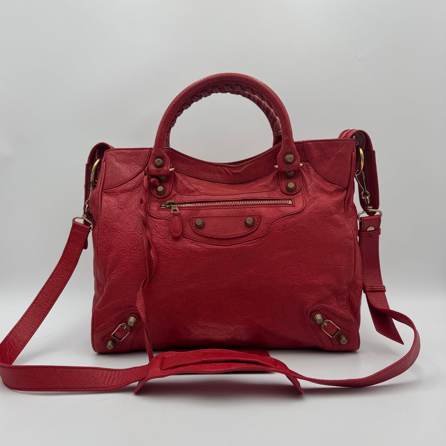 Balenciaga Red Leather Giant 12 Velo RGHW