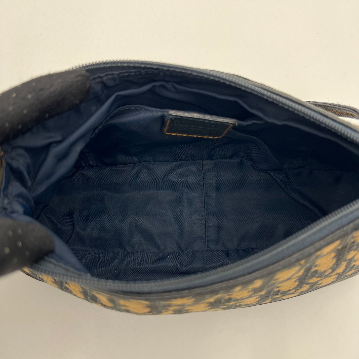 Christian Dior Blue Oblique Canvas CD Logo Pochette