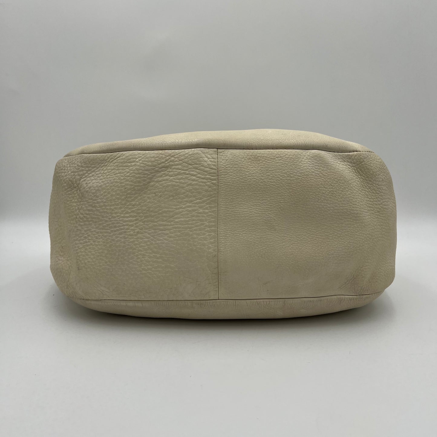 Prada White Vitello Daino Large Hobo Bag SHW