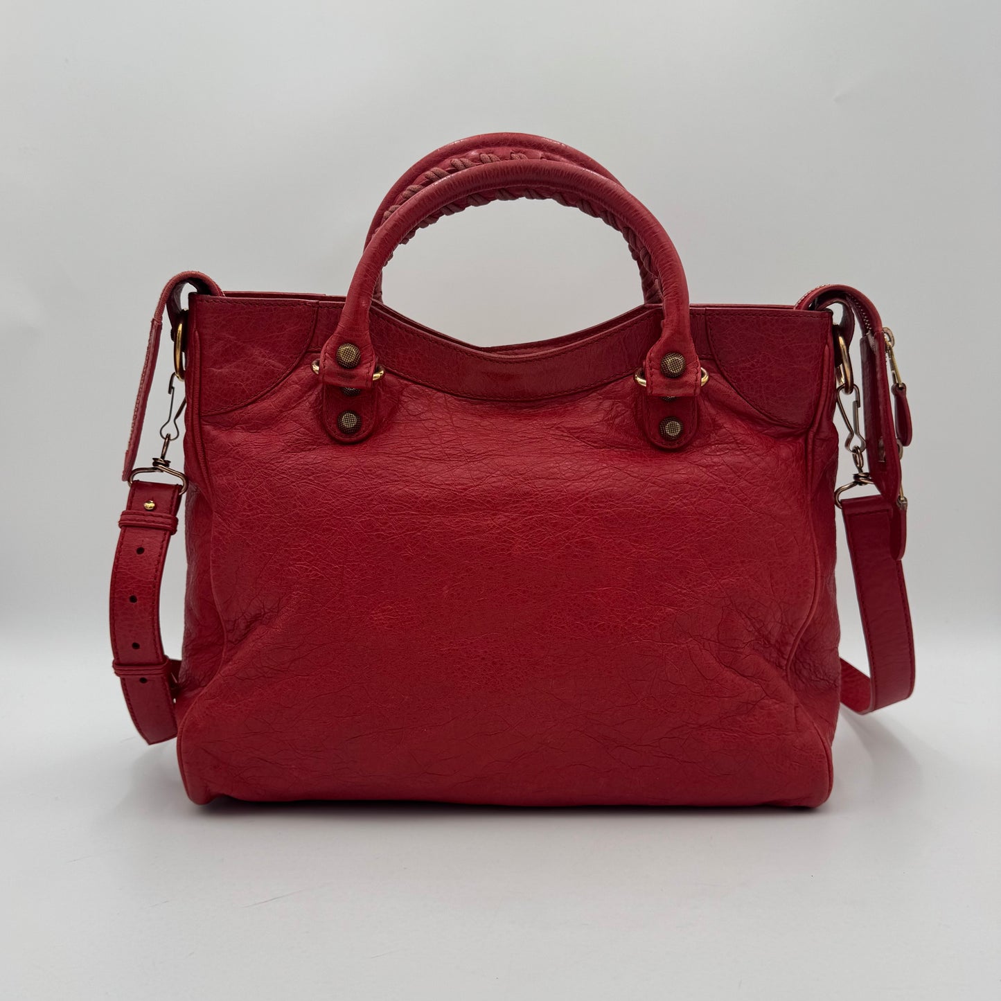 Balenciaga Red Leather Giant 12 Velo RGHW