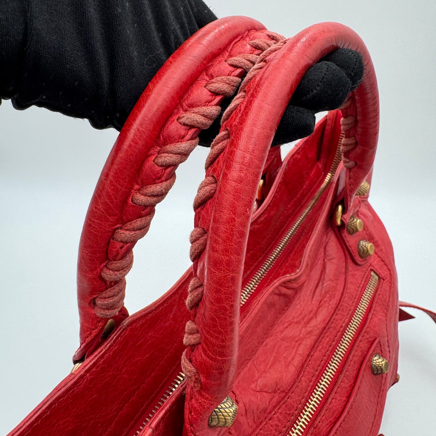 Balenciaga Red Leather Giant 12 Velo RGHW