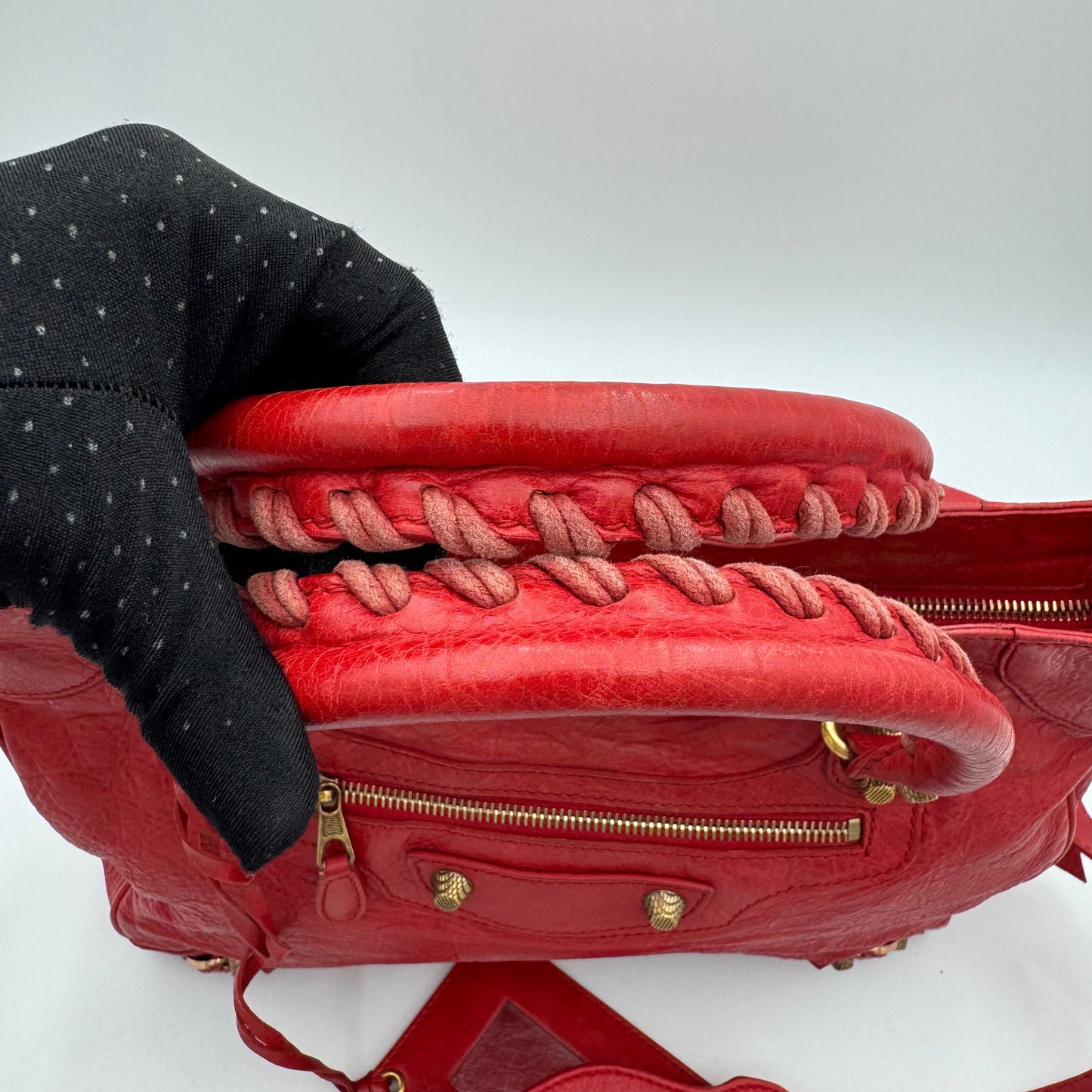 Balenciaga Red Leather Giant 12 Velo RGHW
