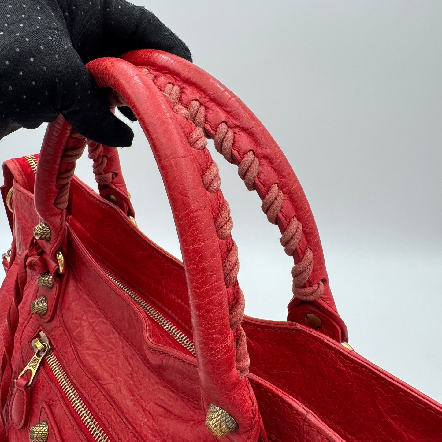 Balenciaga Red Leather Giant 12 Velo RGHW