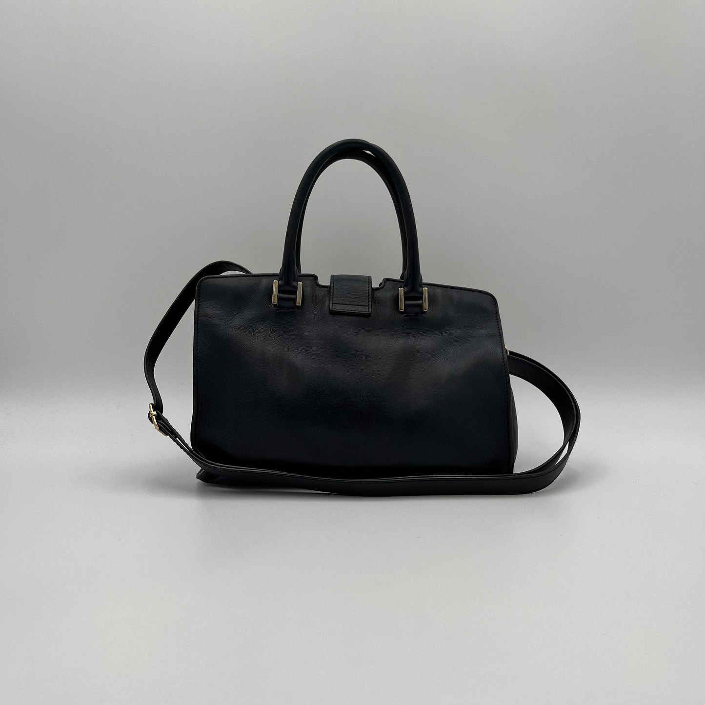 YSL Black Leather Small Cabas