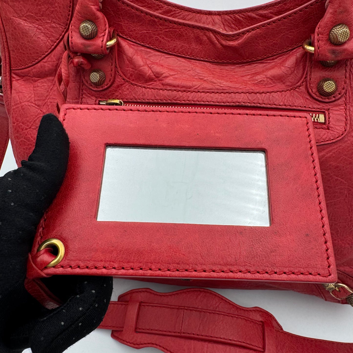 Balenciaga Red Leather Giant 12 Velo RGHW