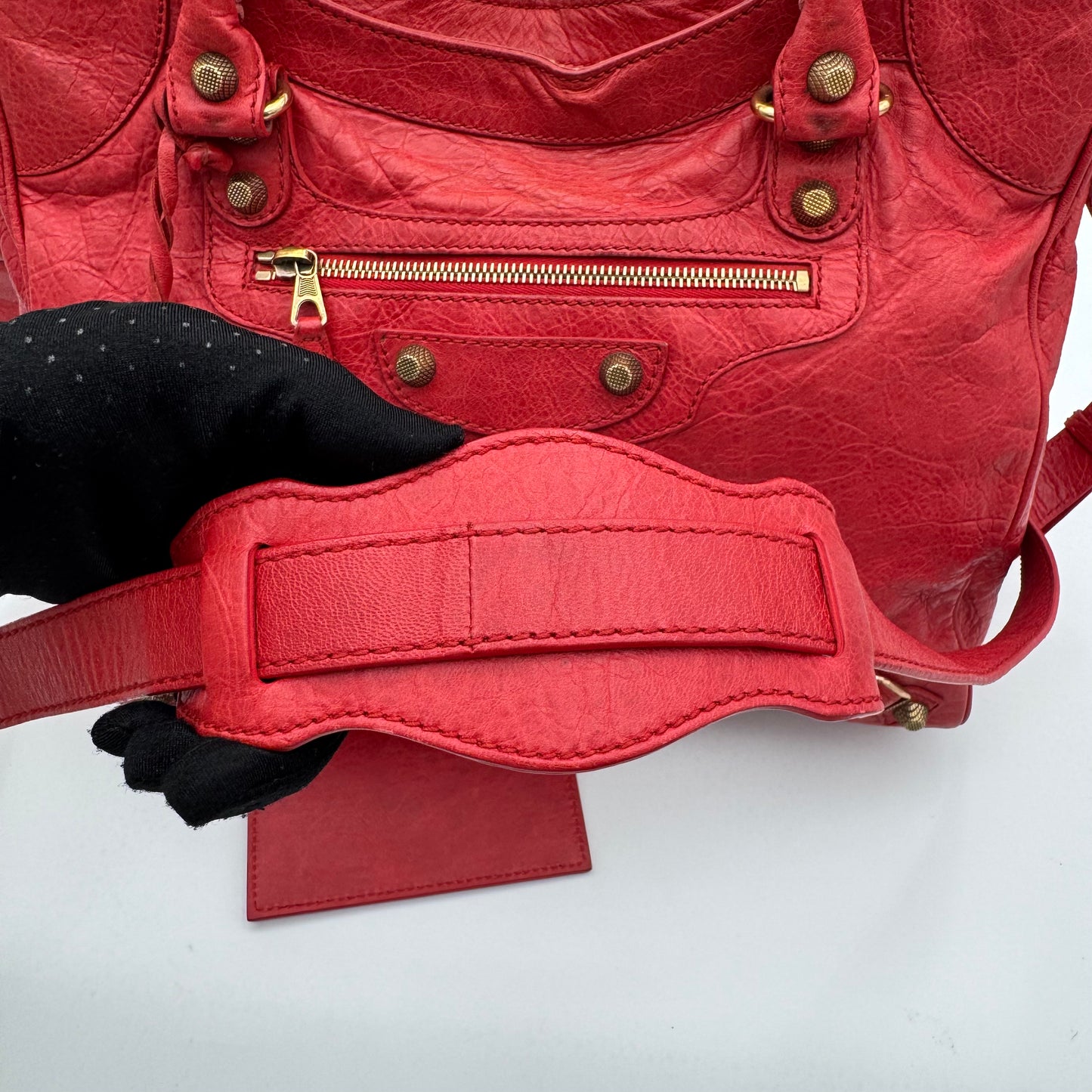 Balenciaga Red Leather Giant 12 Velo RGHW