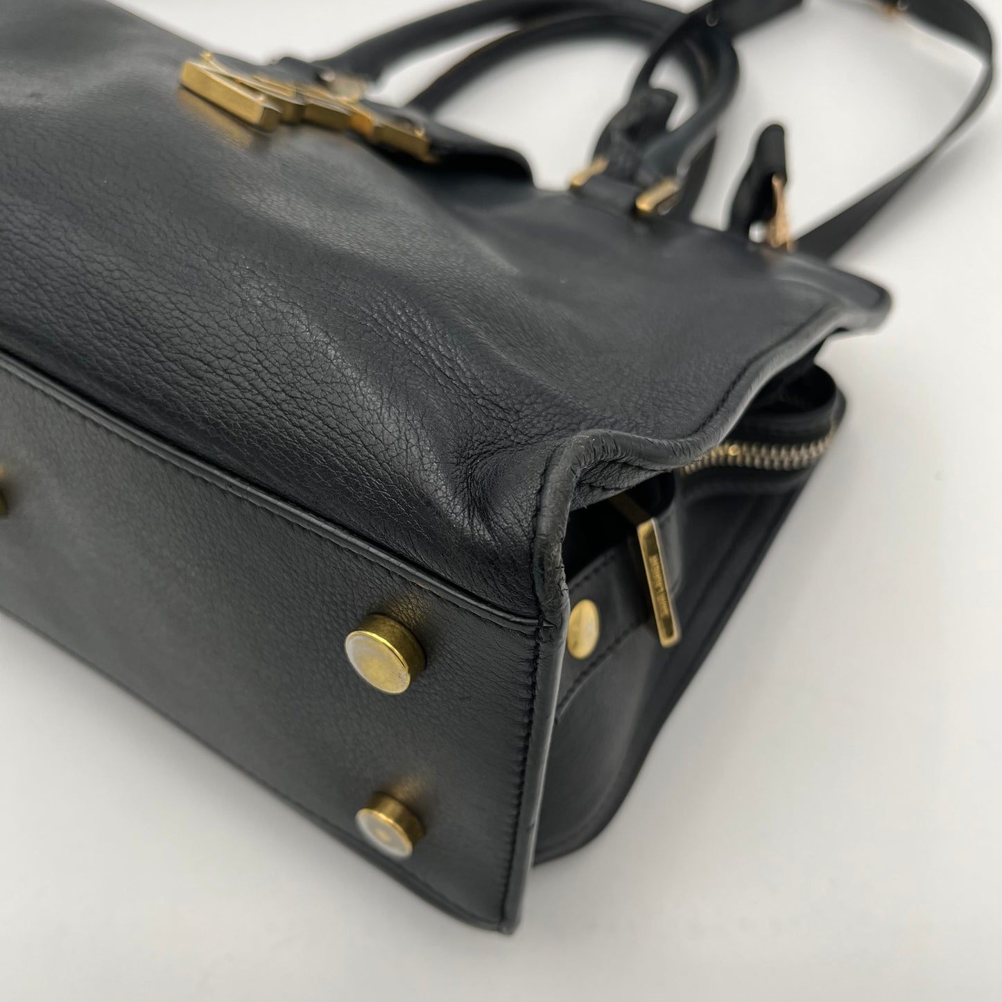 YSL Black Leather Small Cabas