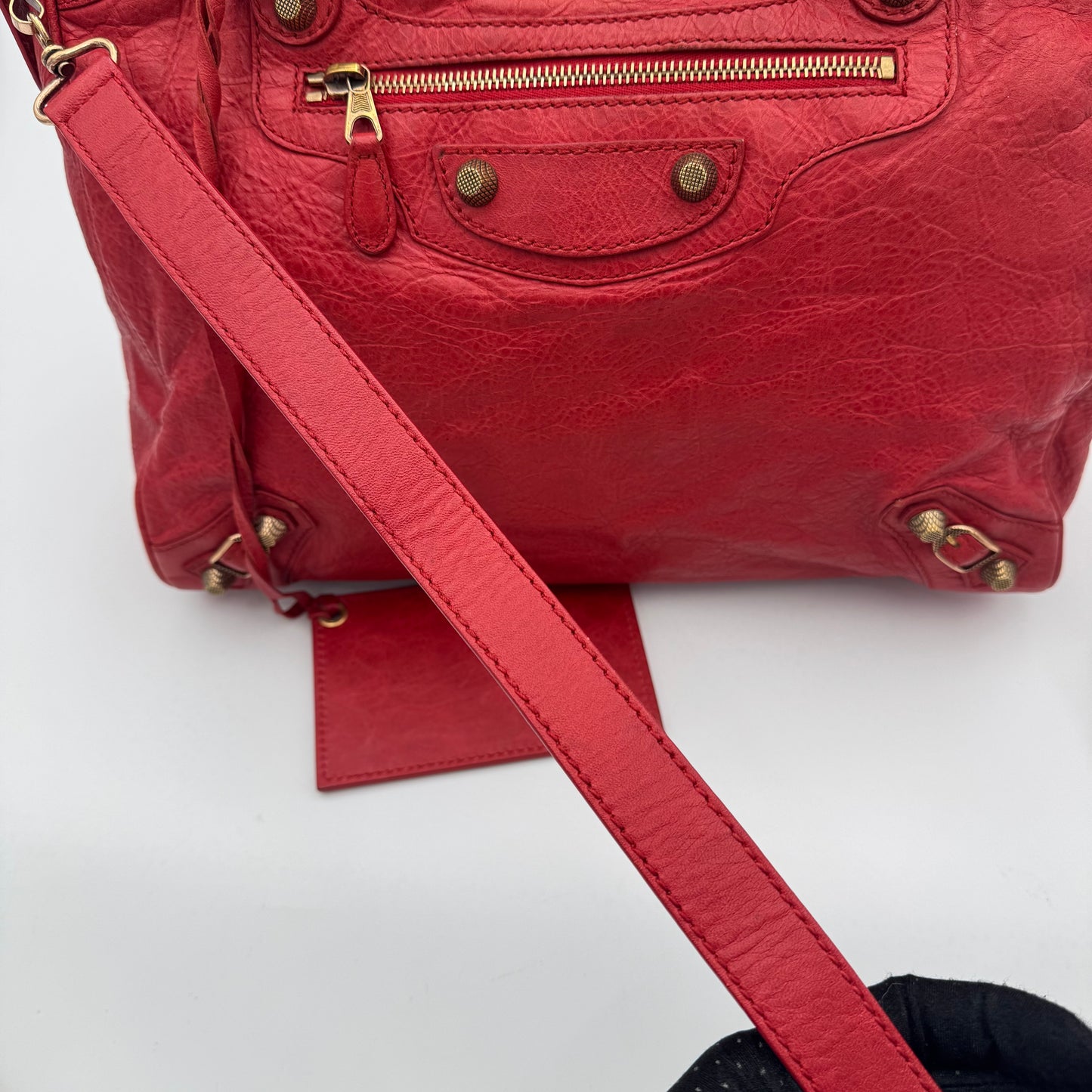 Balenciaga Red Leather Giant 12 Velo RGHW