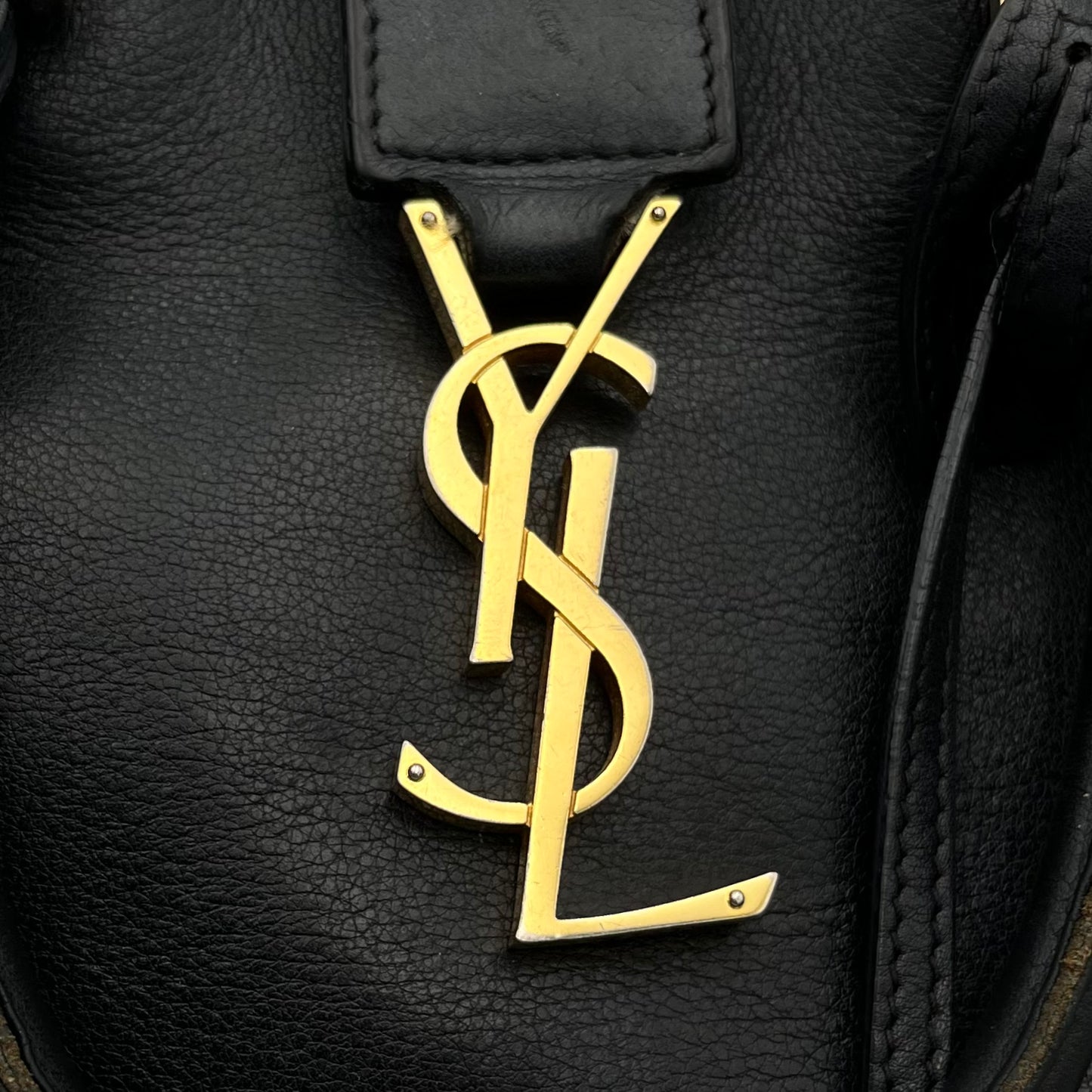 YSL Black Leather Small Cabas