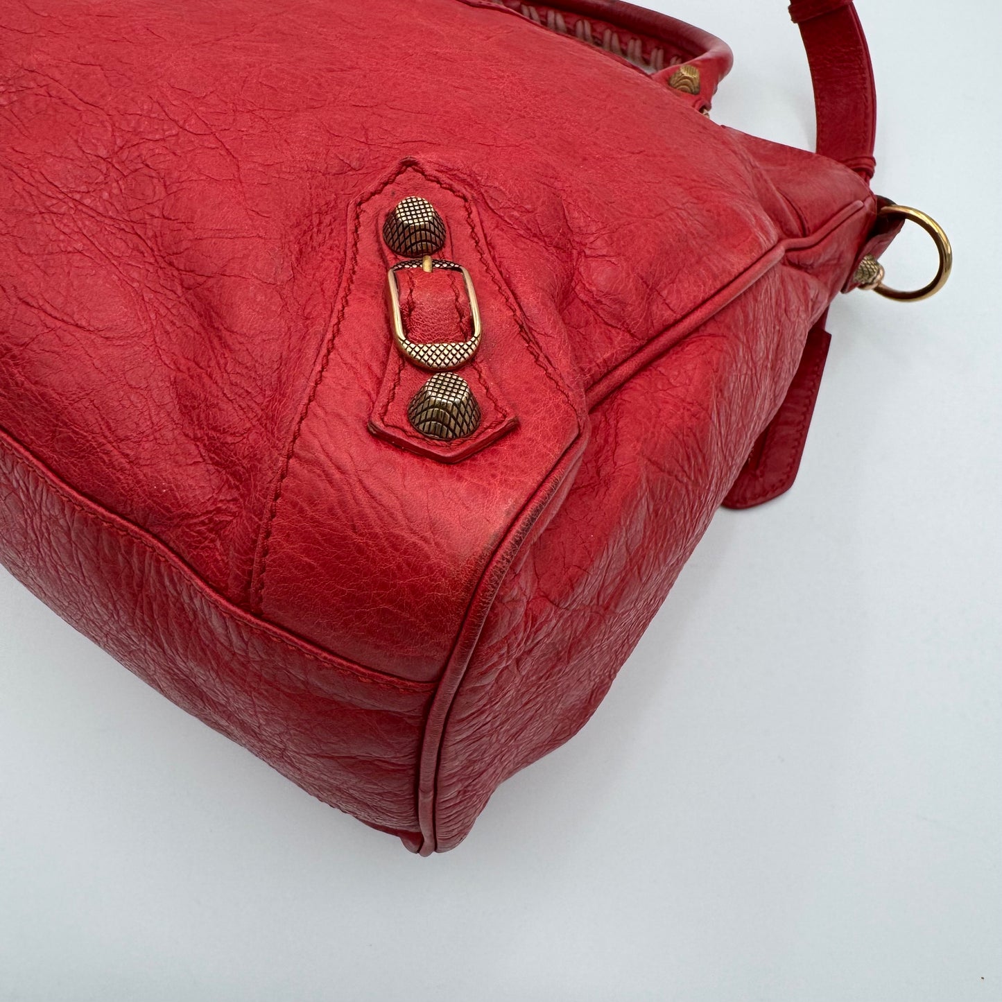 Balenciaga Red Leather Giant 12 Velo RGHW