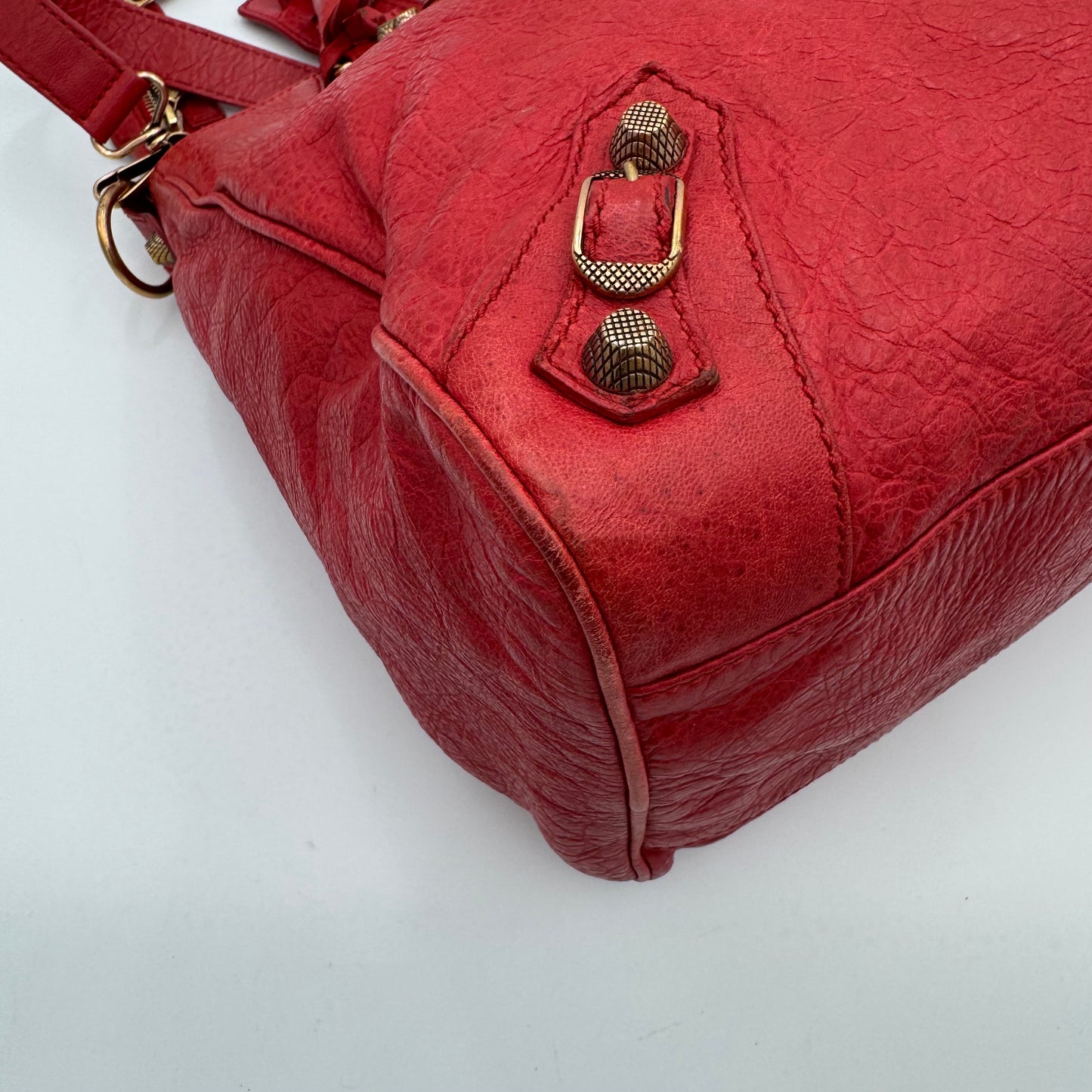 Balenciaga Red Leather Giant 12 Velo RGHW