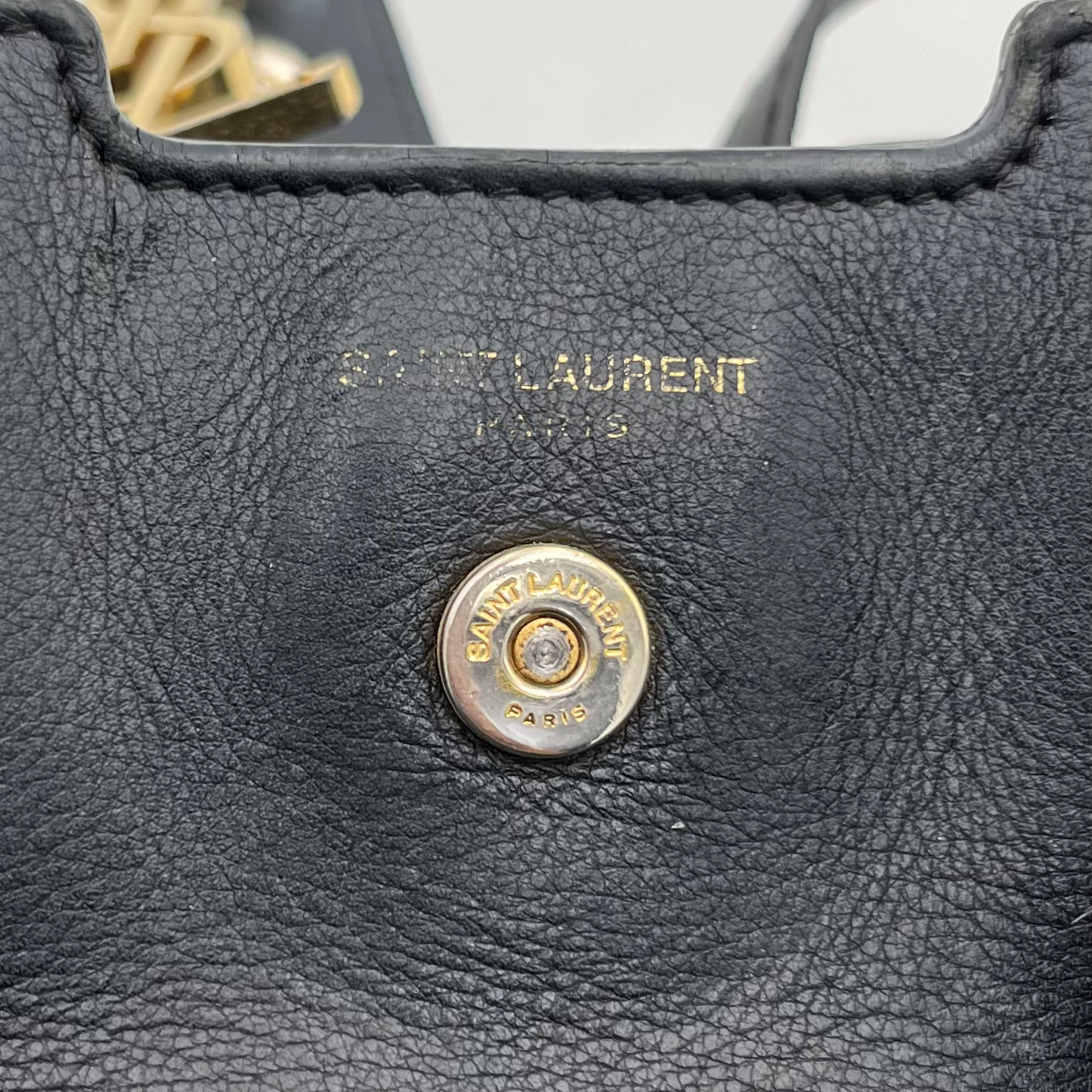 YSL Black Leather Small Cabas