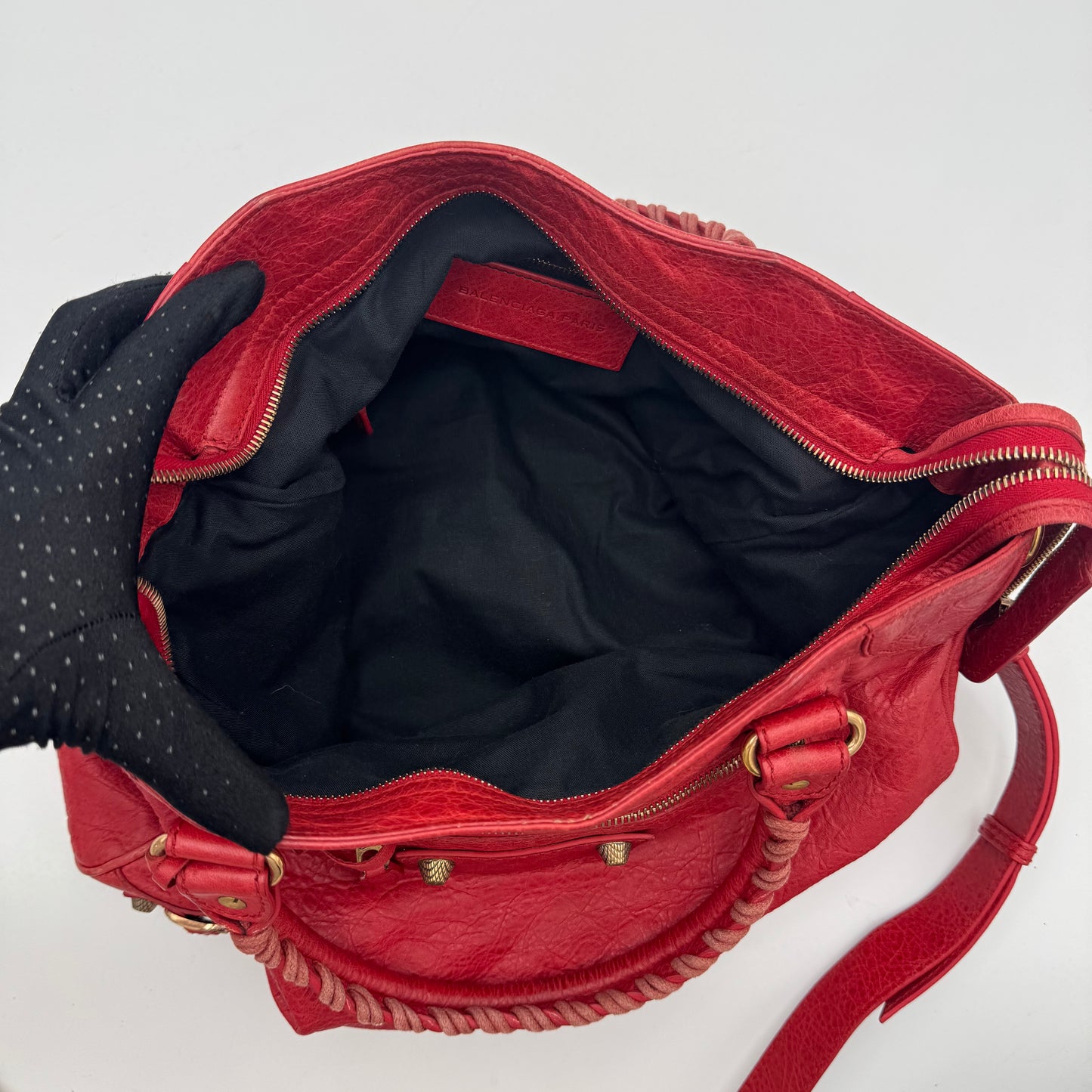 Balenciaga Red Leather Giant 12 Velo RGHW
