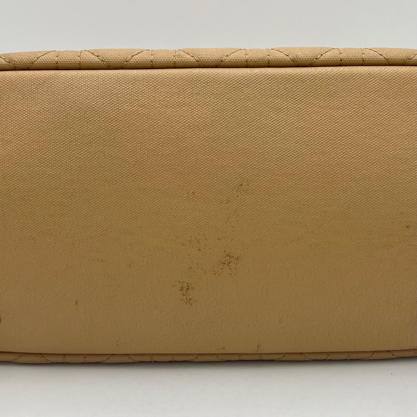 Christian Dior Beige Coated Canvas Cannage Small Panarea Tote