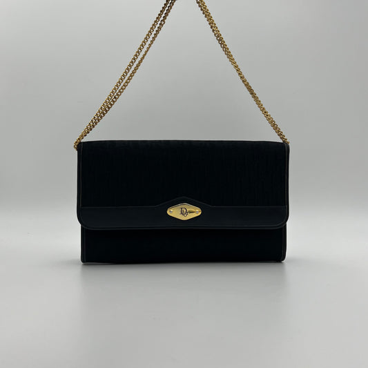 Christian Dior Black Trotter Flap Chain Bag