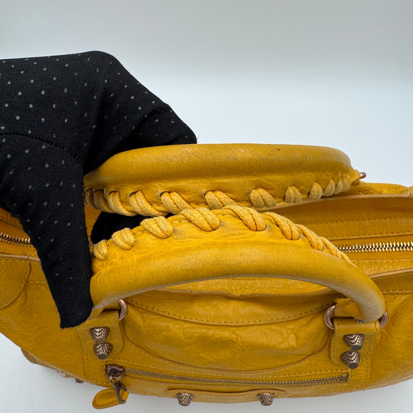 Balenciaga Mustard Yellow Leather Giant 12 City RGHW