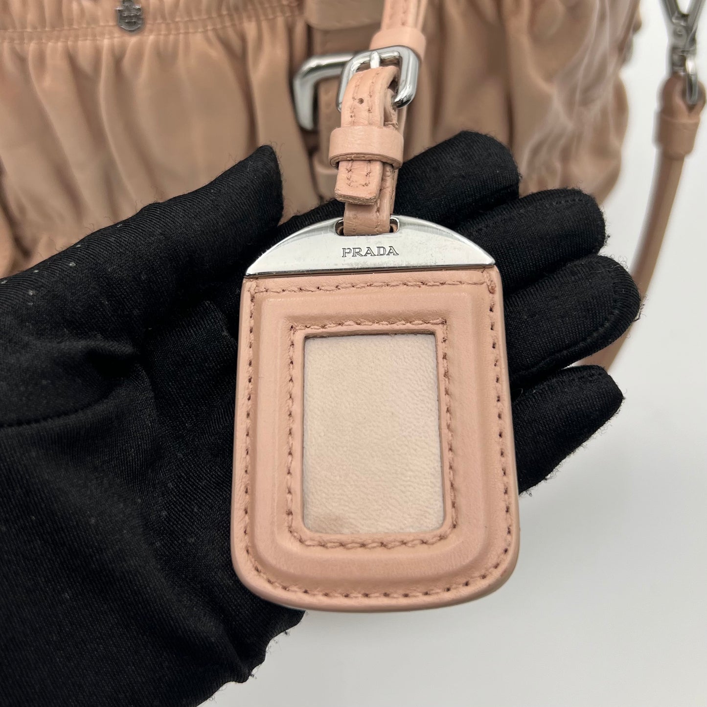 Prada Nude Pink Nappa Gaufre Handbag