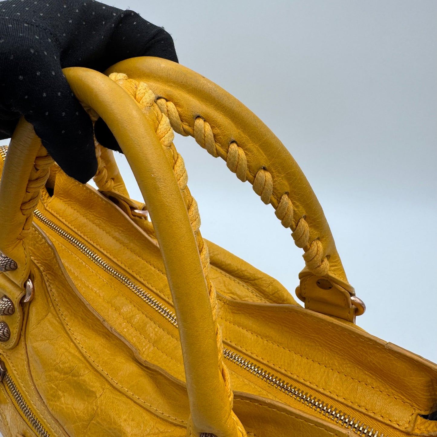 Balenciaga Mustard Yellow Leather Giant 12 City RGHW