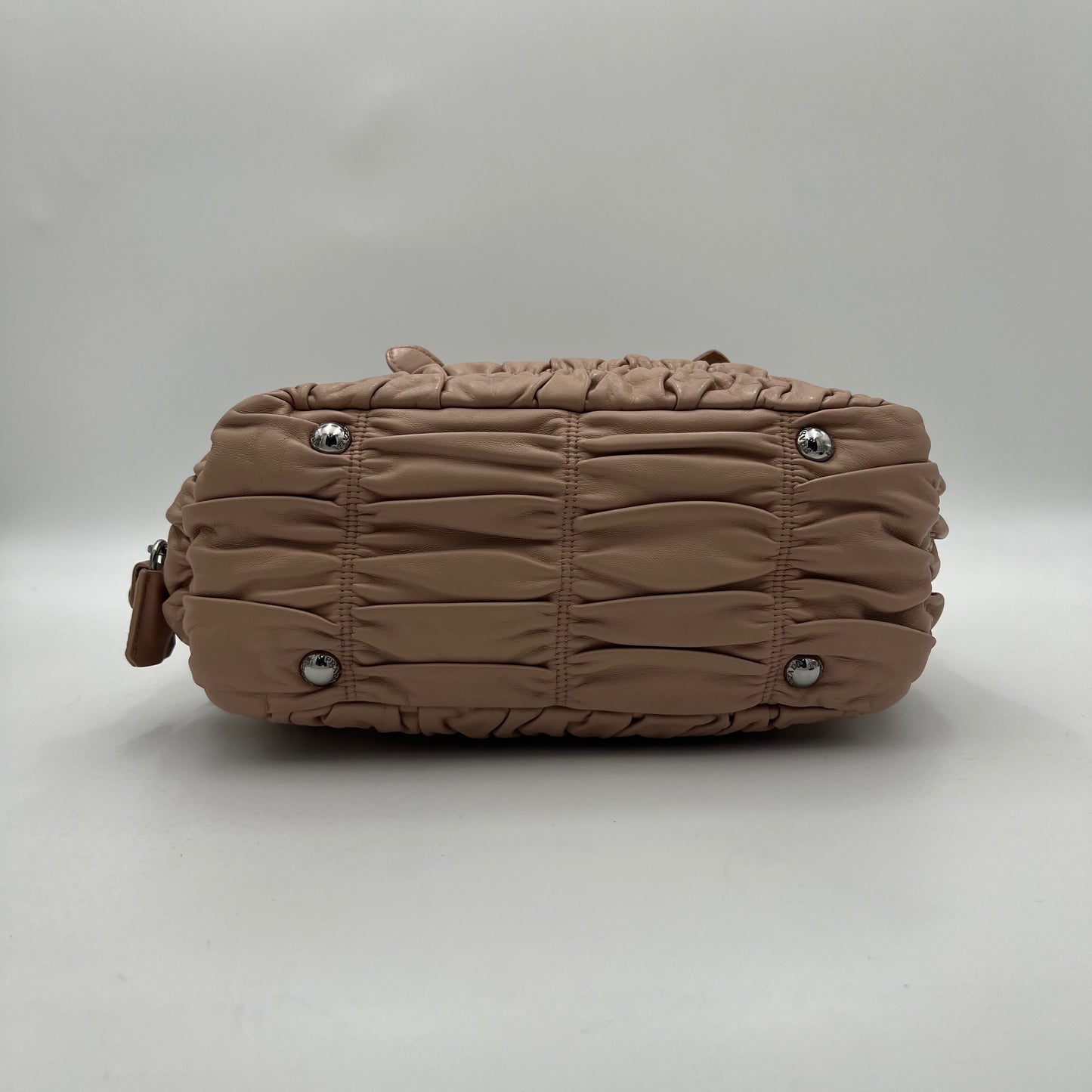 Prada Nude Pink Nappa Gaufre Handbag