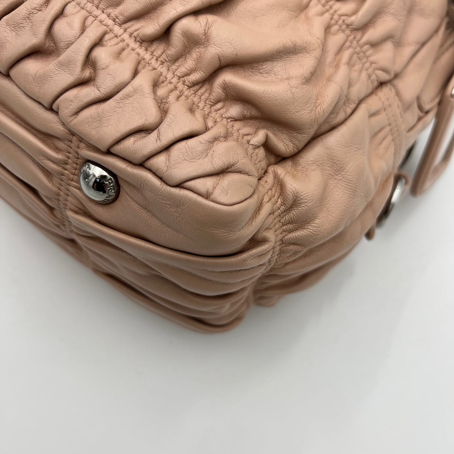 Prada Nude Pink Nappa Gaufre Handbag