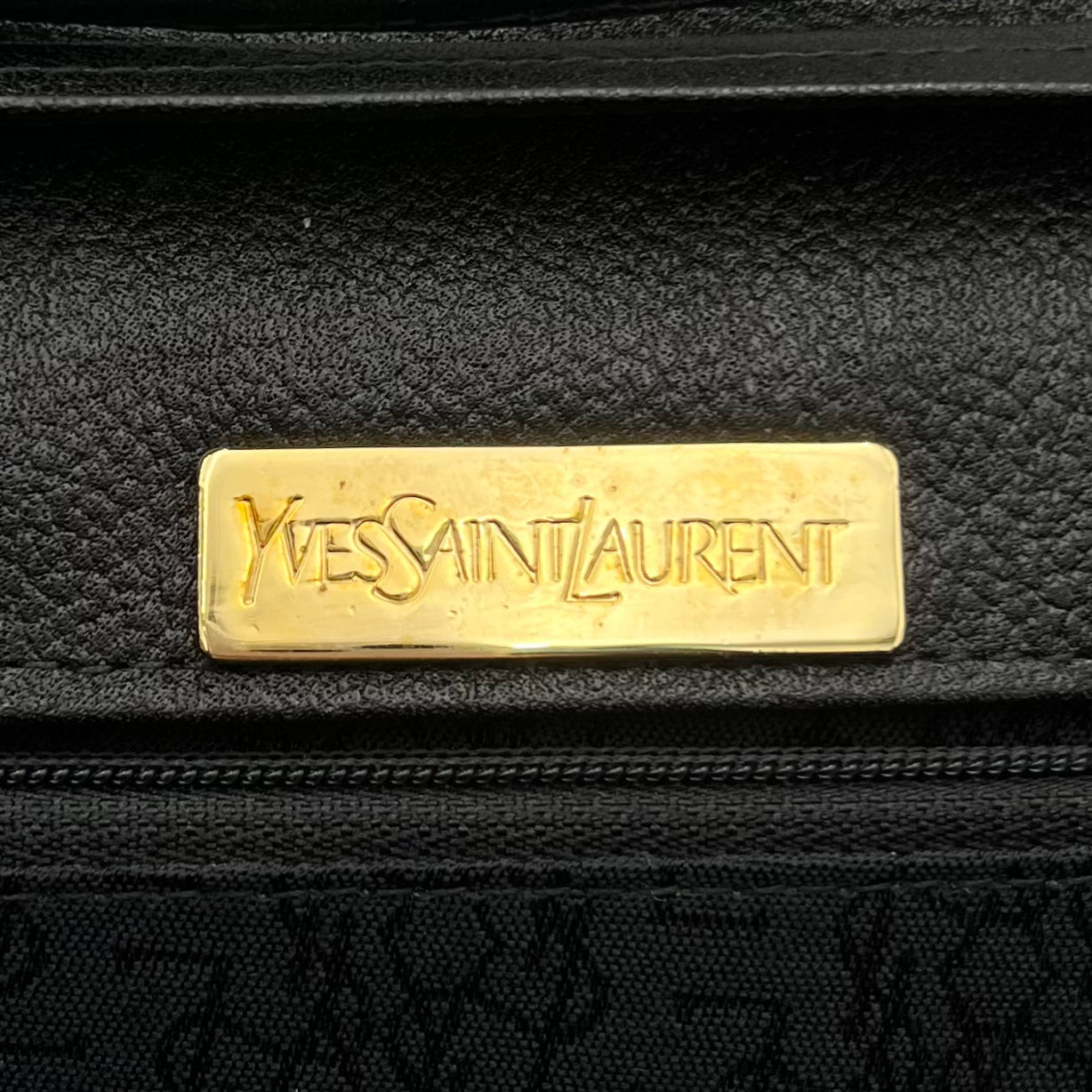 YSL Black Leather Envelope Flap Crossbody