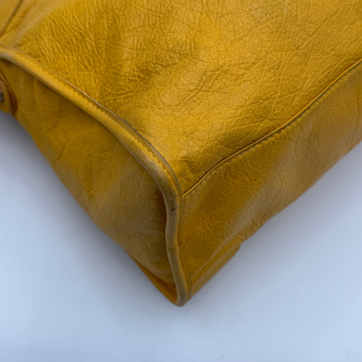 Balenciaga Mustard Yellow Leather Giant 12 City RGHW