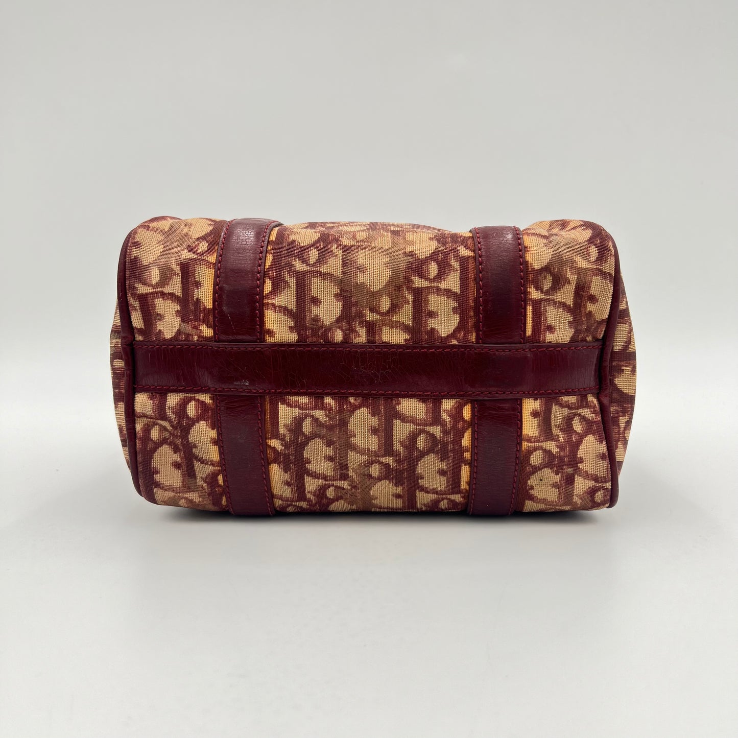 Christian Dior Burgundy Oblique PVC Mini Boston