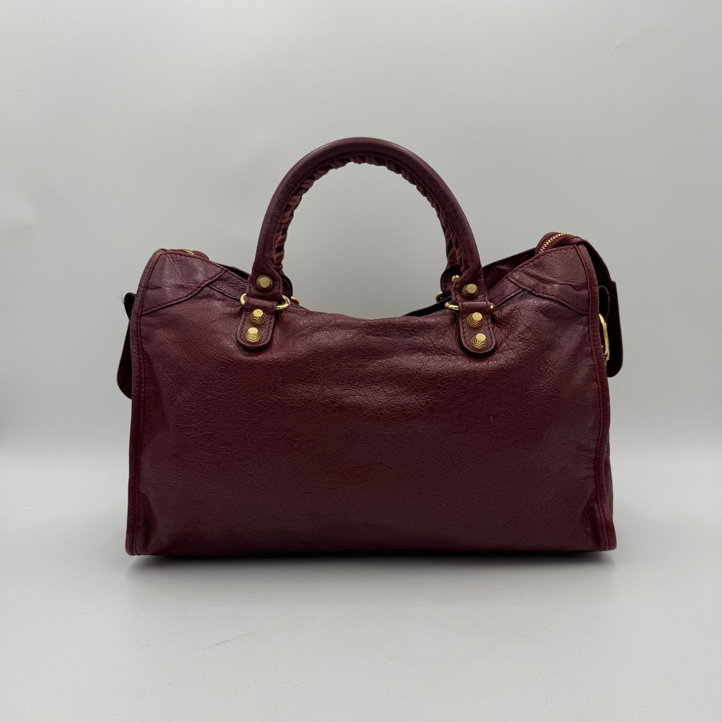 Balenciaga Burgundy Leather Giant 12 City GHW