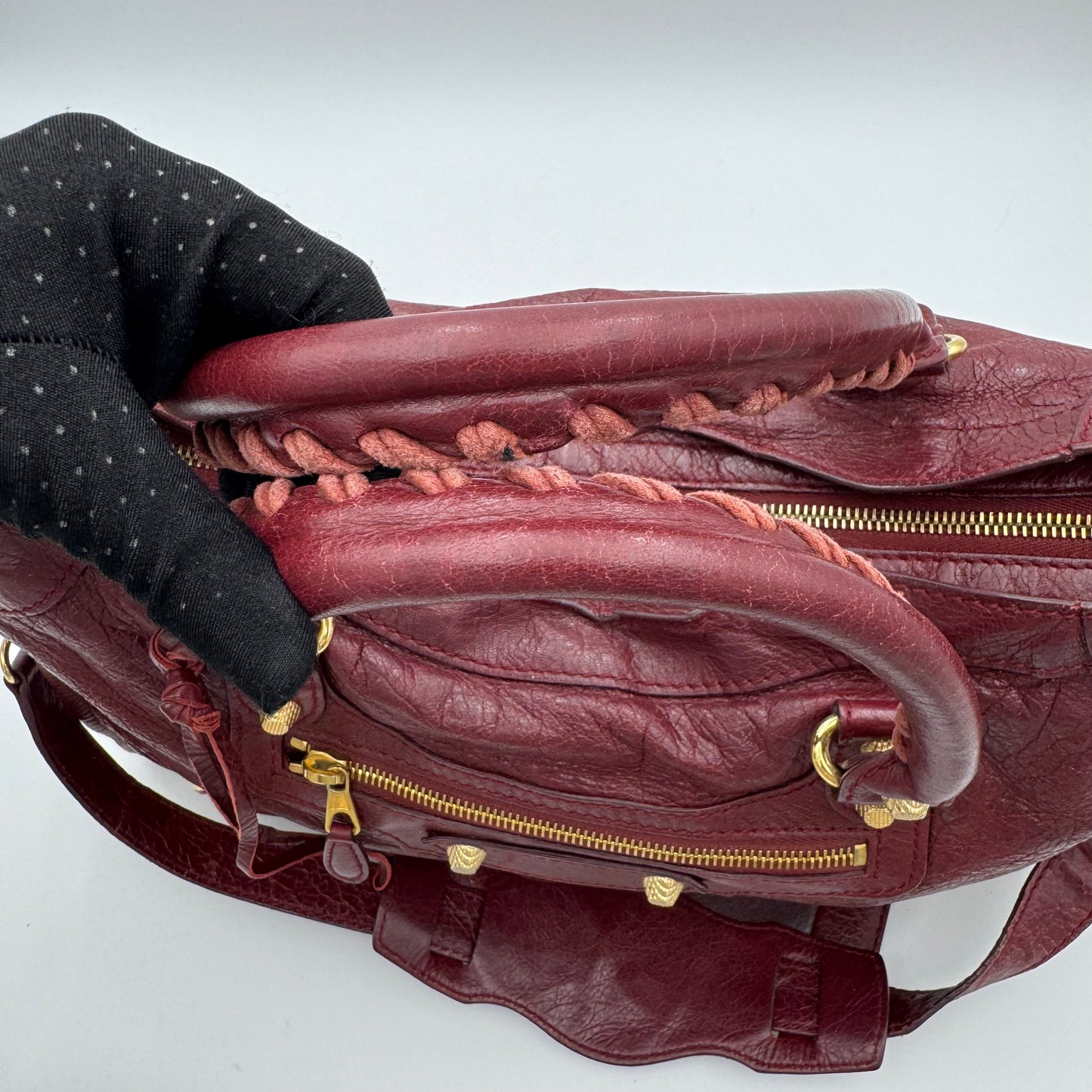 Balenciaga Burgundy Leather Giant 12 City GHW