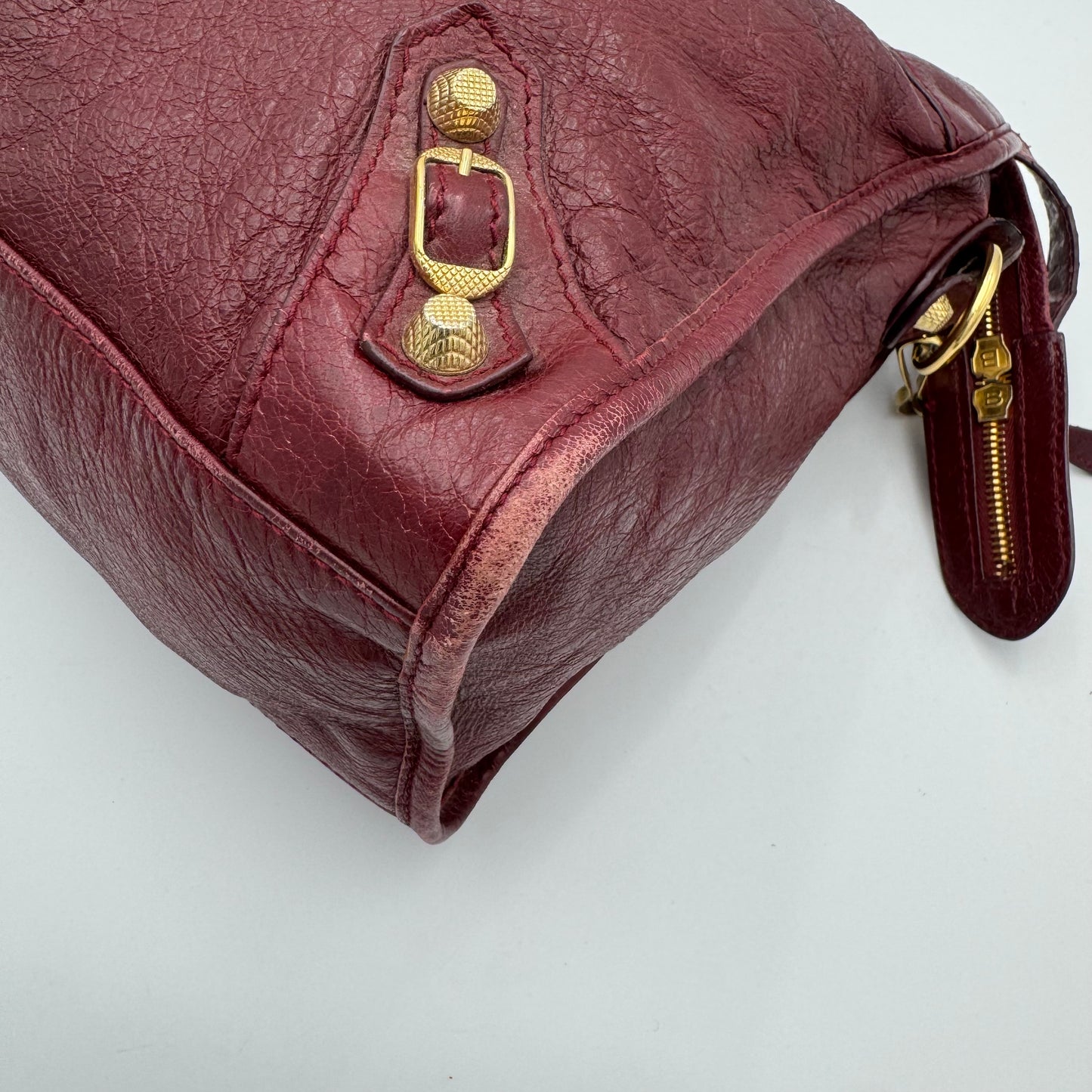 Balenciaga Burgundy Leather Giant 12 City GHW