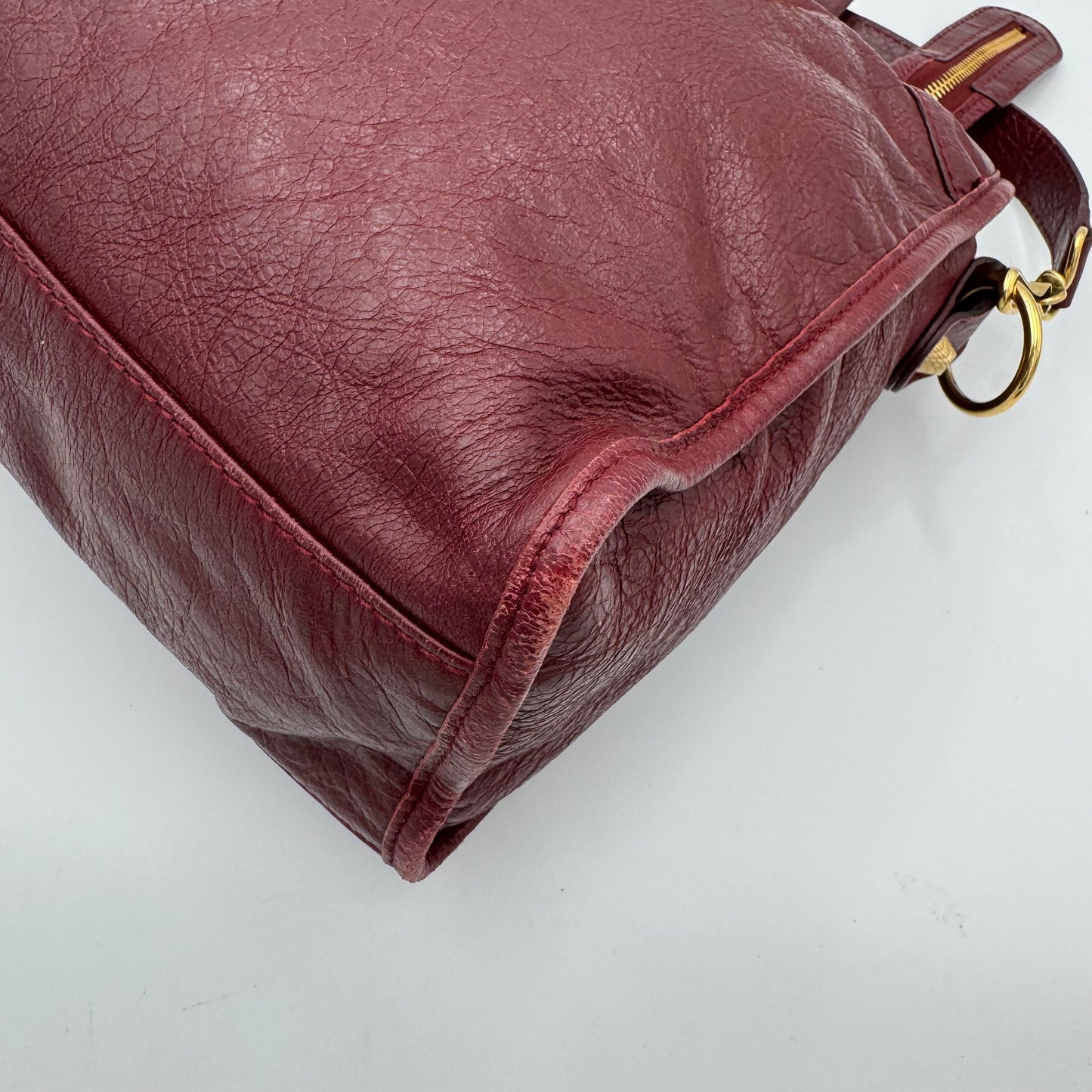 Balenciaga Burgundy Leather Giant 12 City GHW