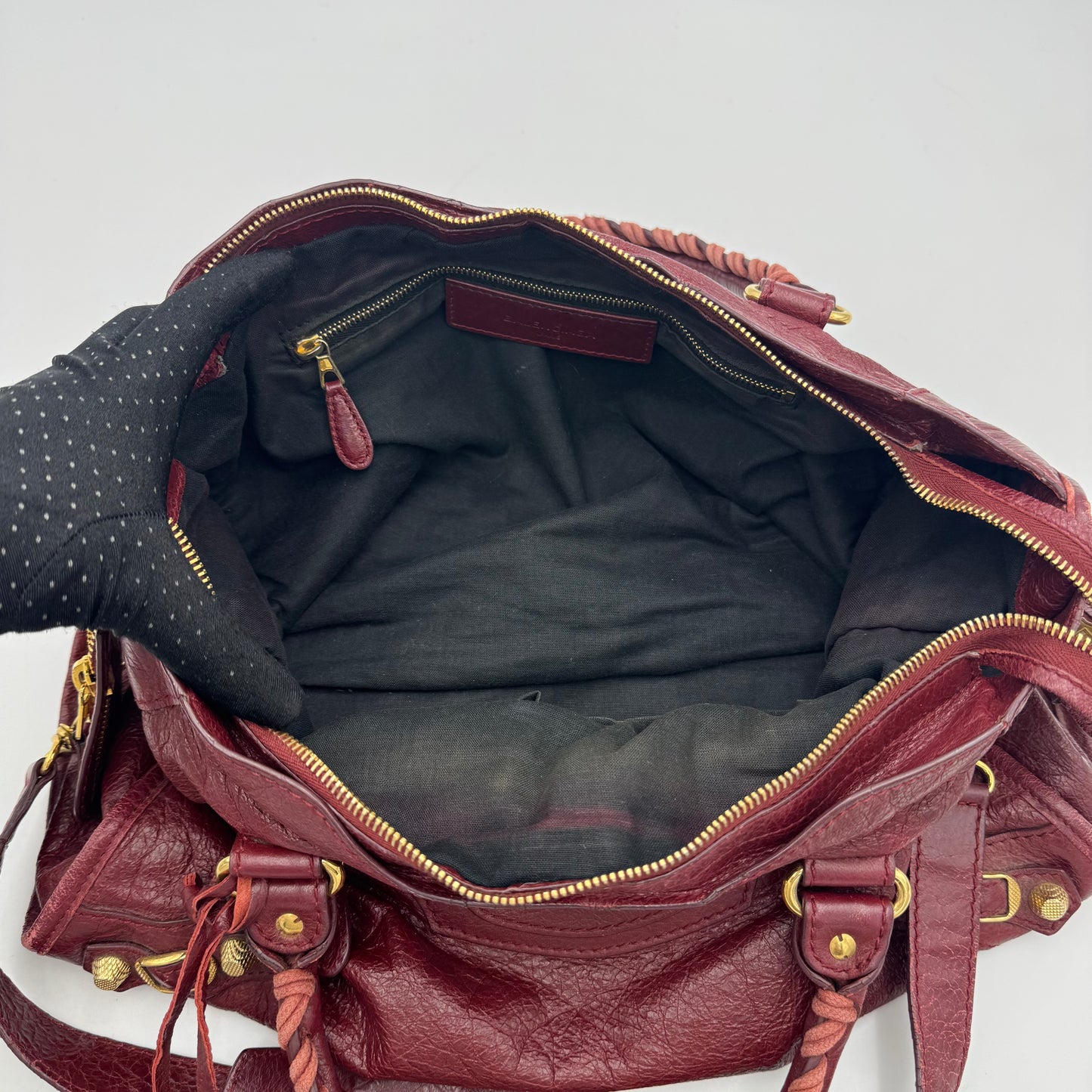 Balenciaga Burgundy Leather Giant 12 City GHW