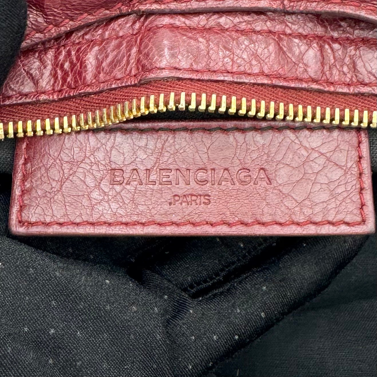 Balenciaga Burgundy Leather Giant 12 City GHW
