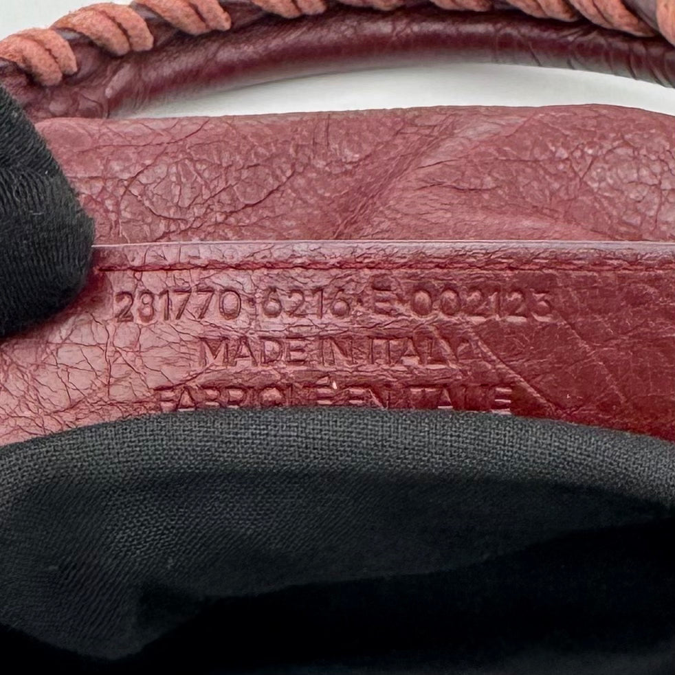 Balenciaga Burgundy Leather Giant 12 City GHW