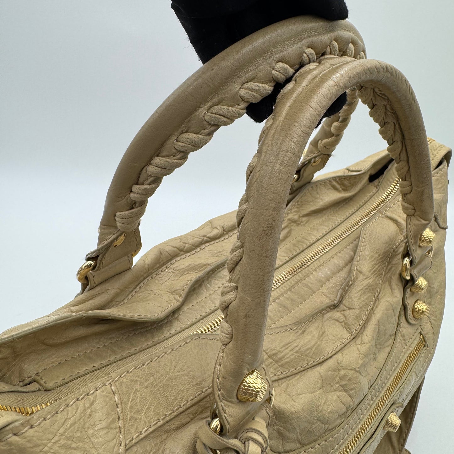 Balenciaga Beige Leather Giant 12 City GHW