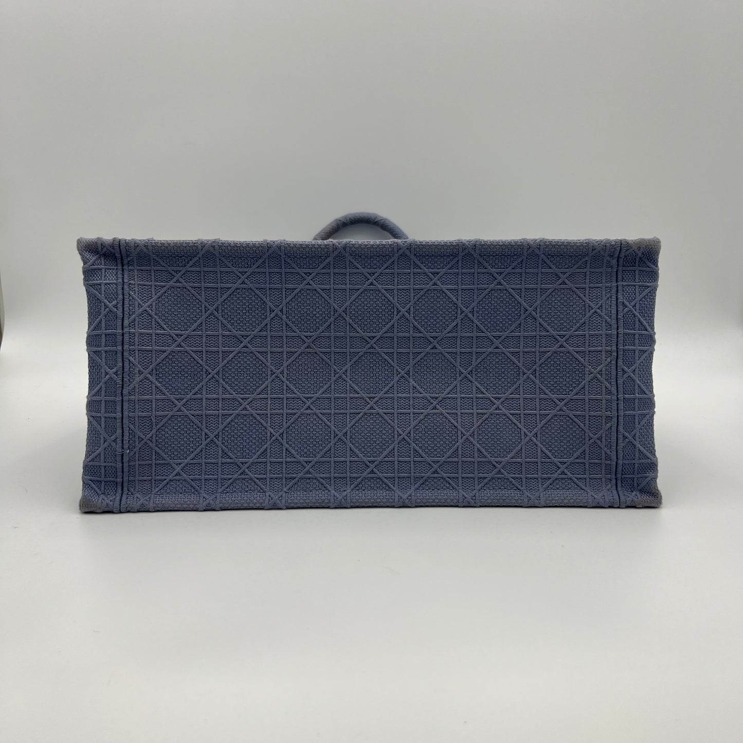 Christian Dior Denim Blue Embroidered Medium Book Tote