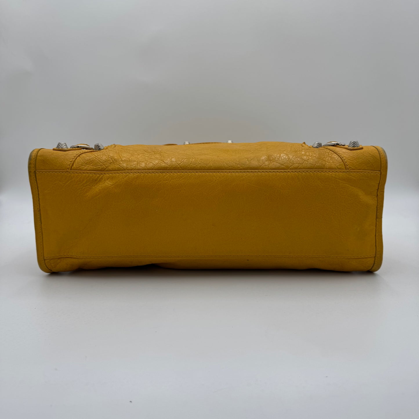 Balenciaga Mustard Yellow Leather Giant 12 City Bag SHW