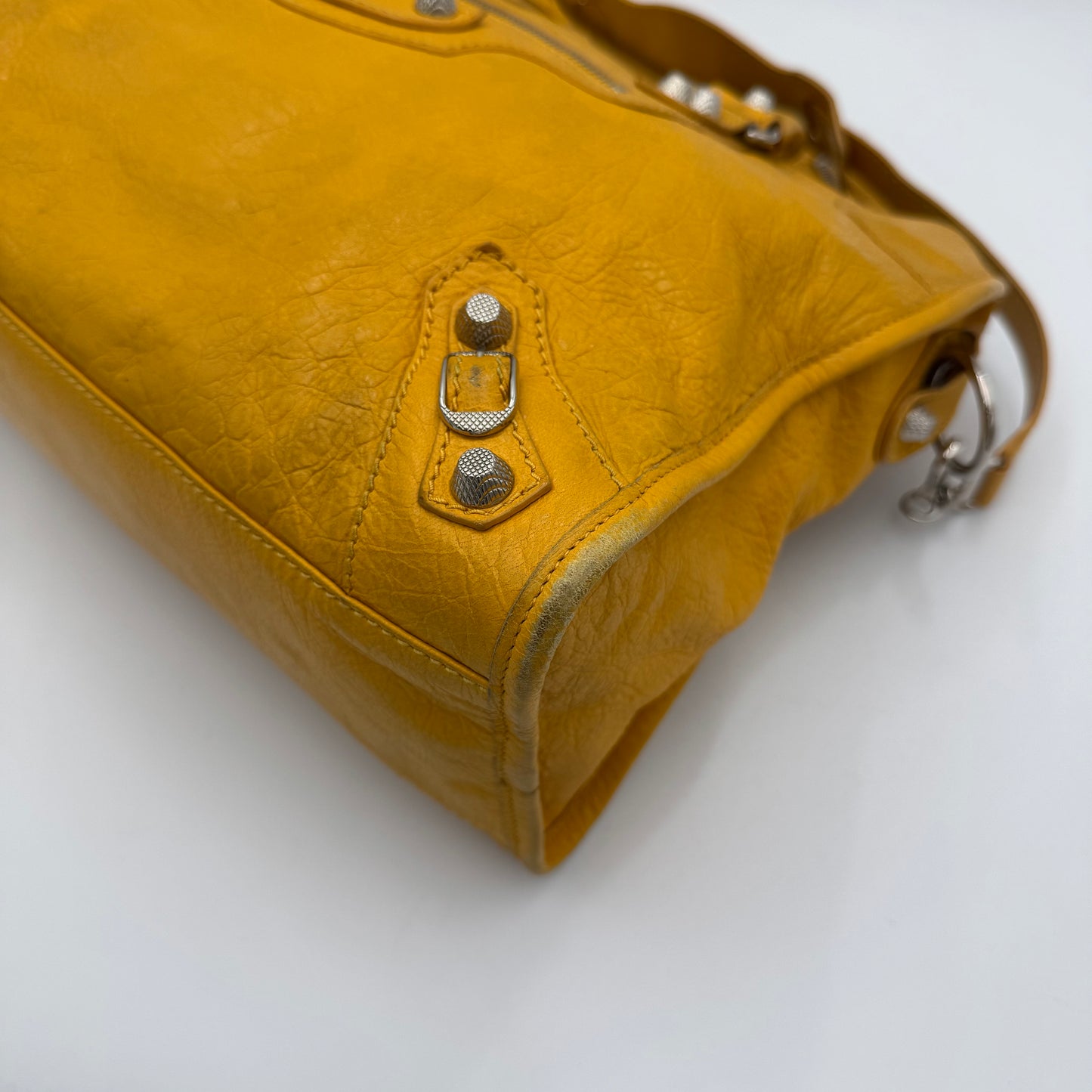 Balenciaga Mustard Yellow Leather Giant 12 City Bag SHW