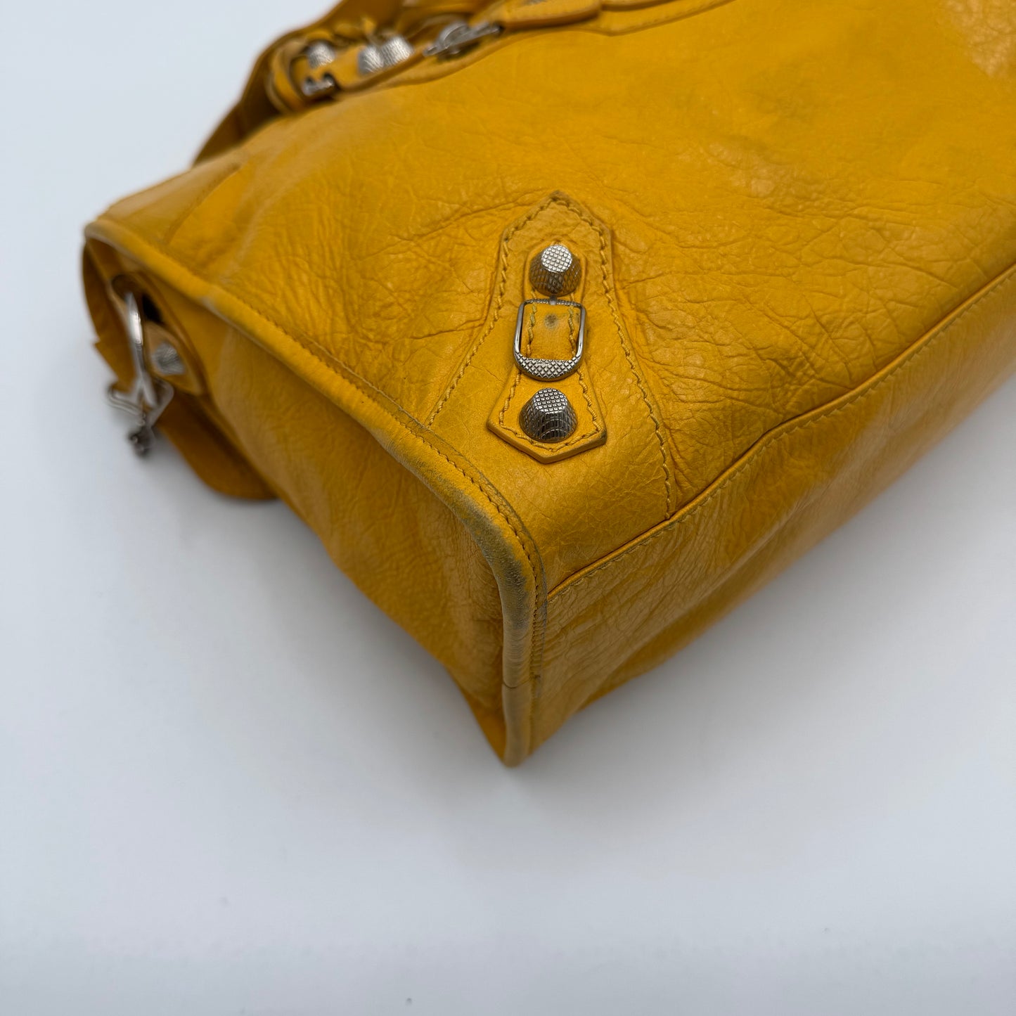 Balenciaga Mustard Yellow Leather Giant 12 City Bag SHW
