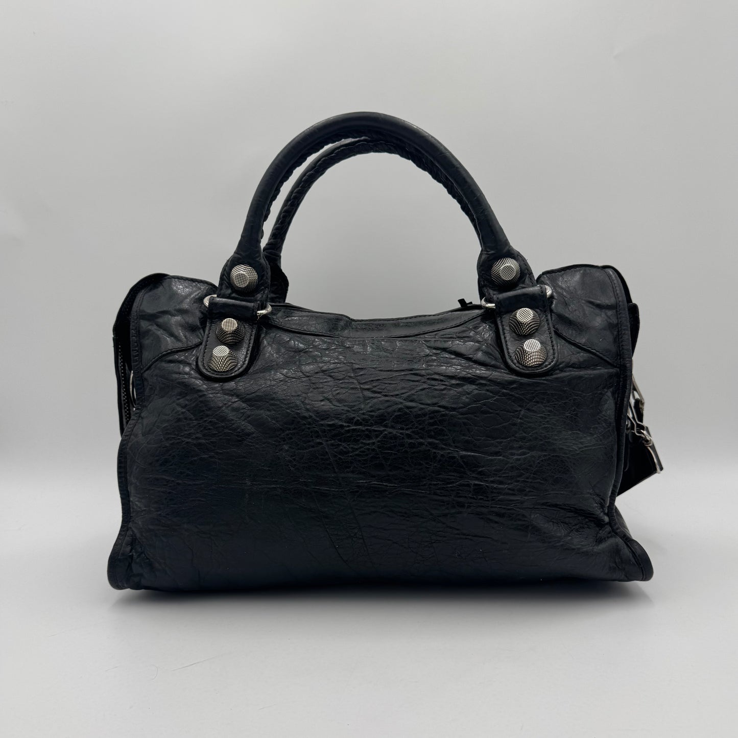 Balenciaga Black Leather Giant 21 City SHW