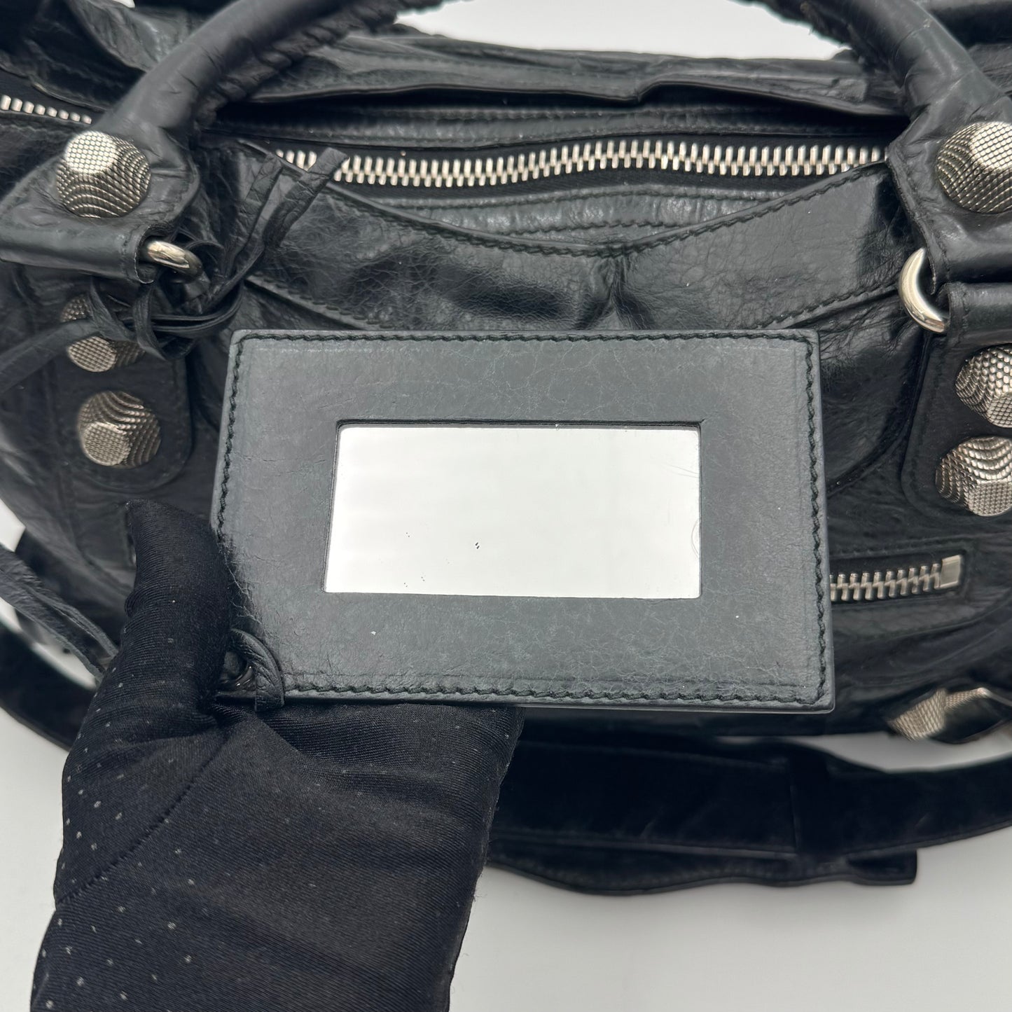 Balenciaga Black Leather Giant 21 City SHW
