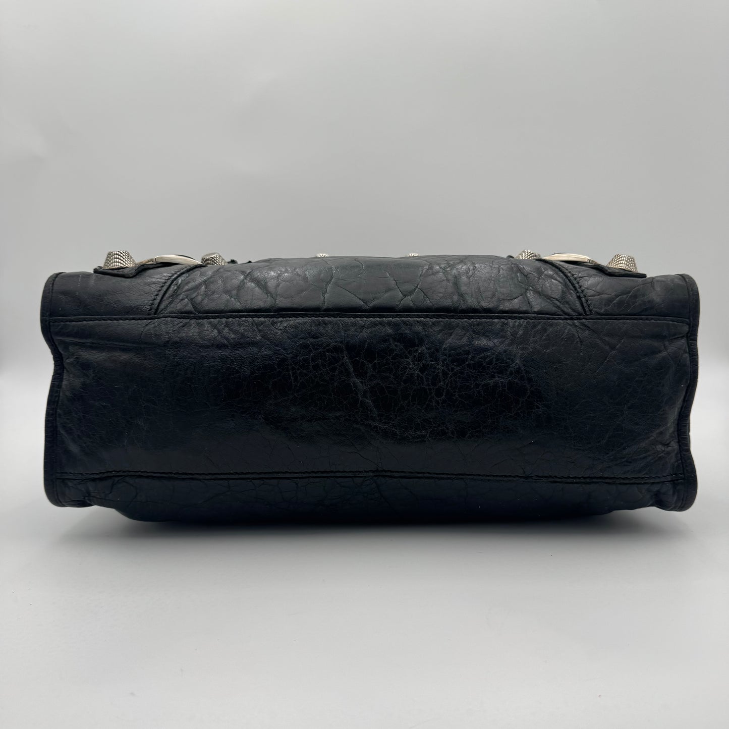 Balenciaga Black Leather Giant 21 City SHW