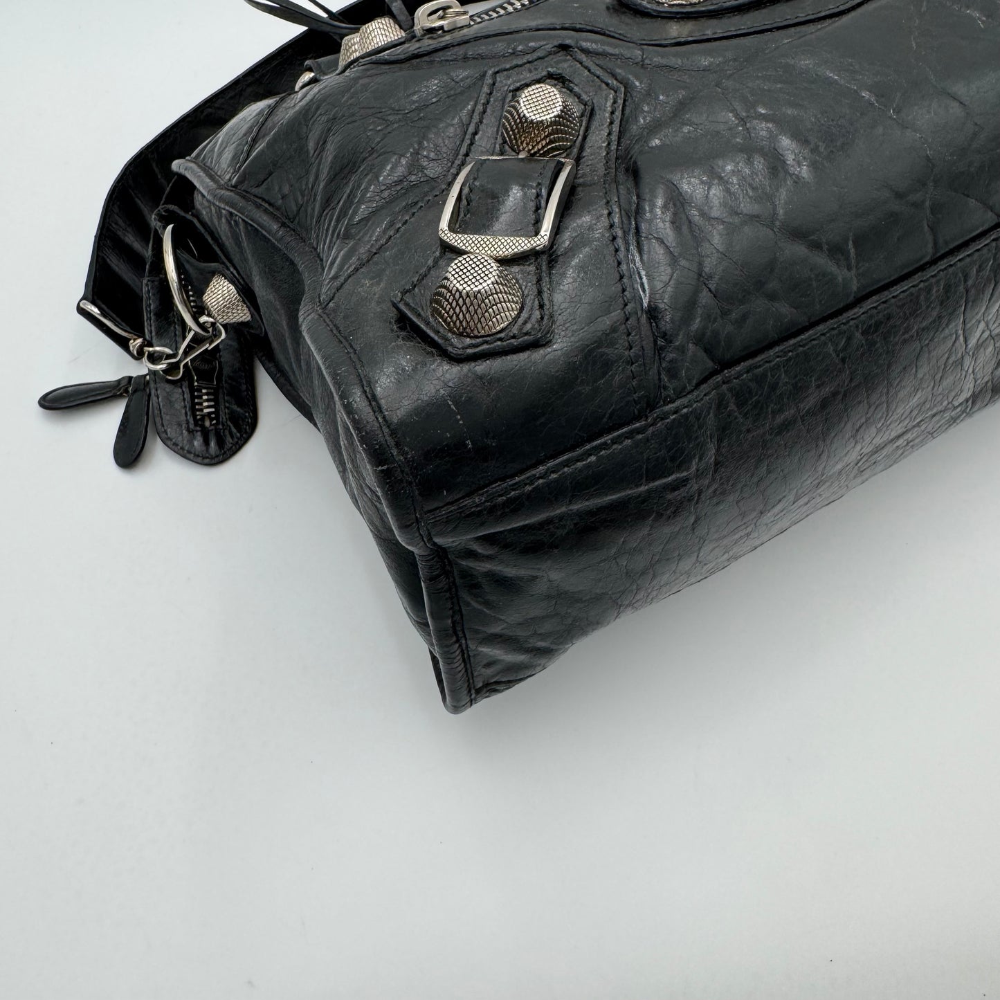 Balenciaga Black Leather Giant 21 City SHW
