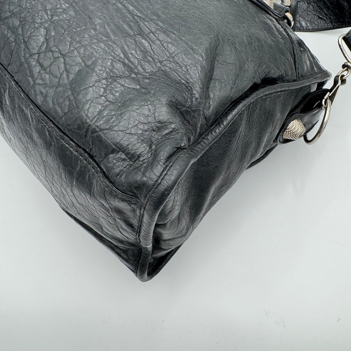 Balenciaga Black Leather Giant 21 City SHW